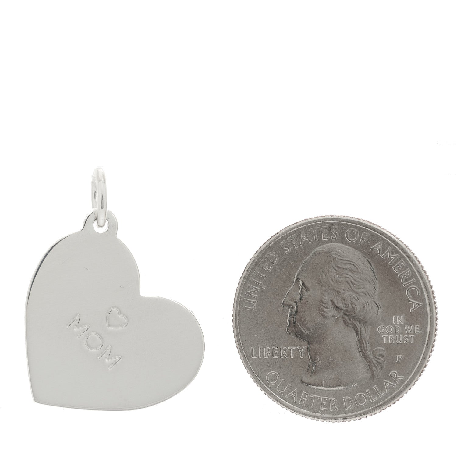 Tiffany Sterling Silver Mom Heart Charm 3 of 4