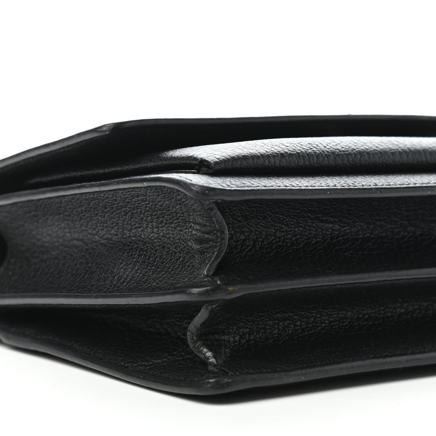 Saint Laurent Grained Calfskin Medium Monogram Sunset Satchel Black 8 of 10