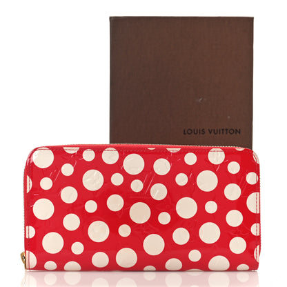 Louis Vuitton Vernis Kusama Infinity Dots Zippy Wallet Red 9 of 9