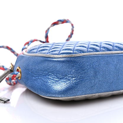 Gucci Laminated Nappa Trapuntata Mini Zumi Dome Shoulder Bag Rosso Marine Argento 8 of 10