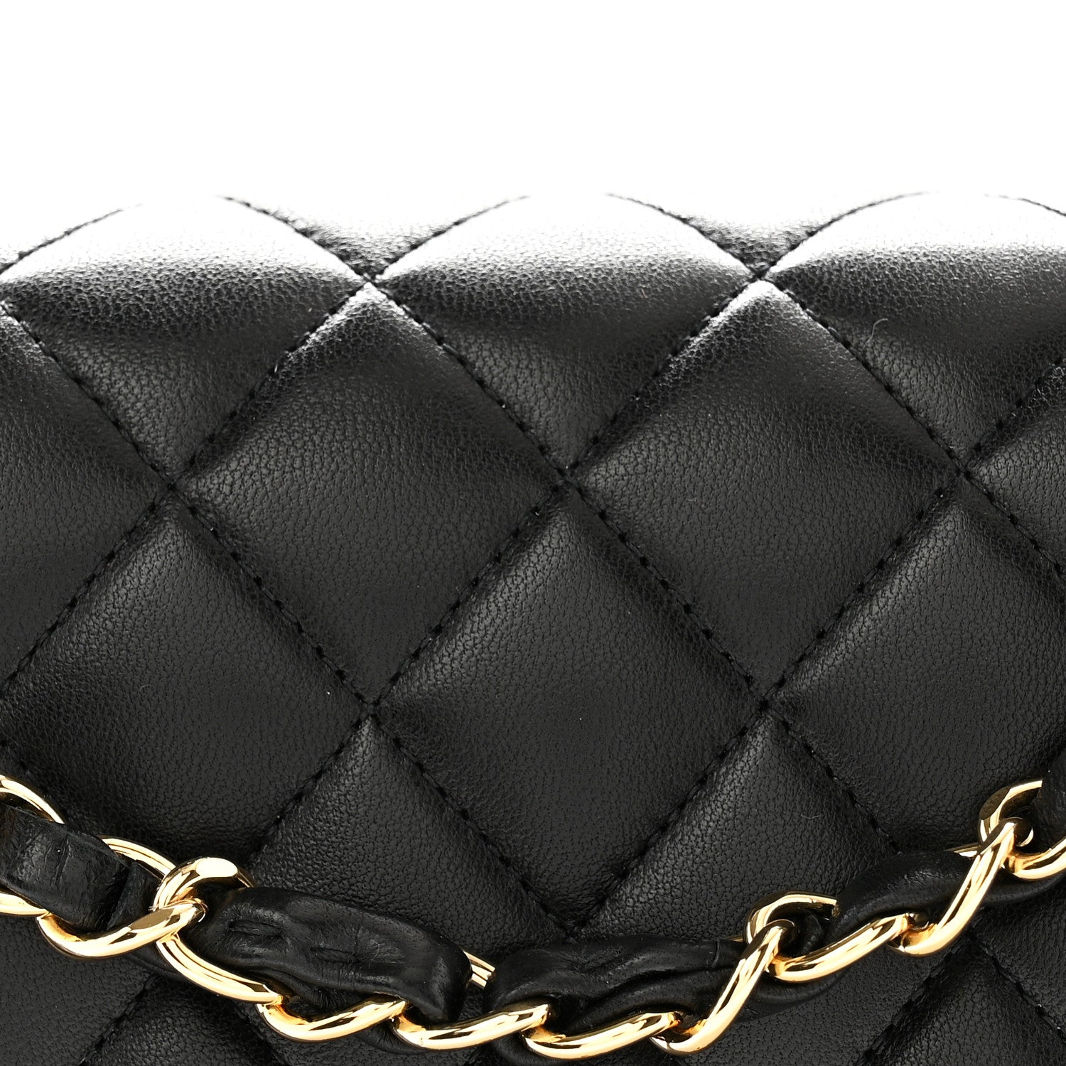 Chanel Lambskin Quilted Medium Double Flap Black 8 of 11