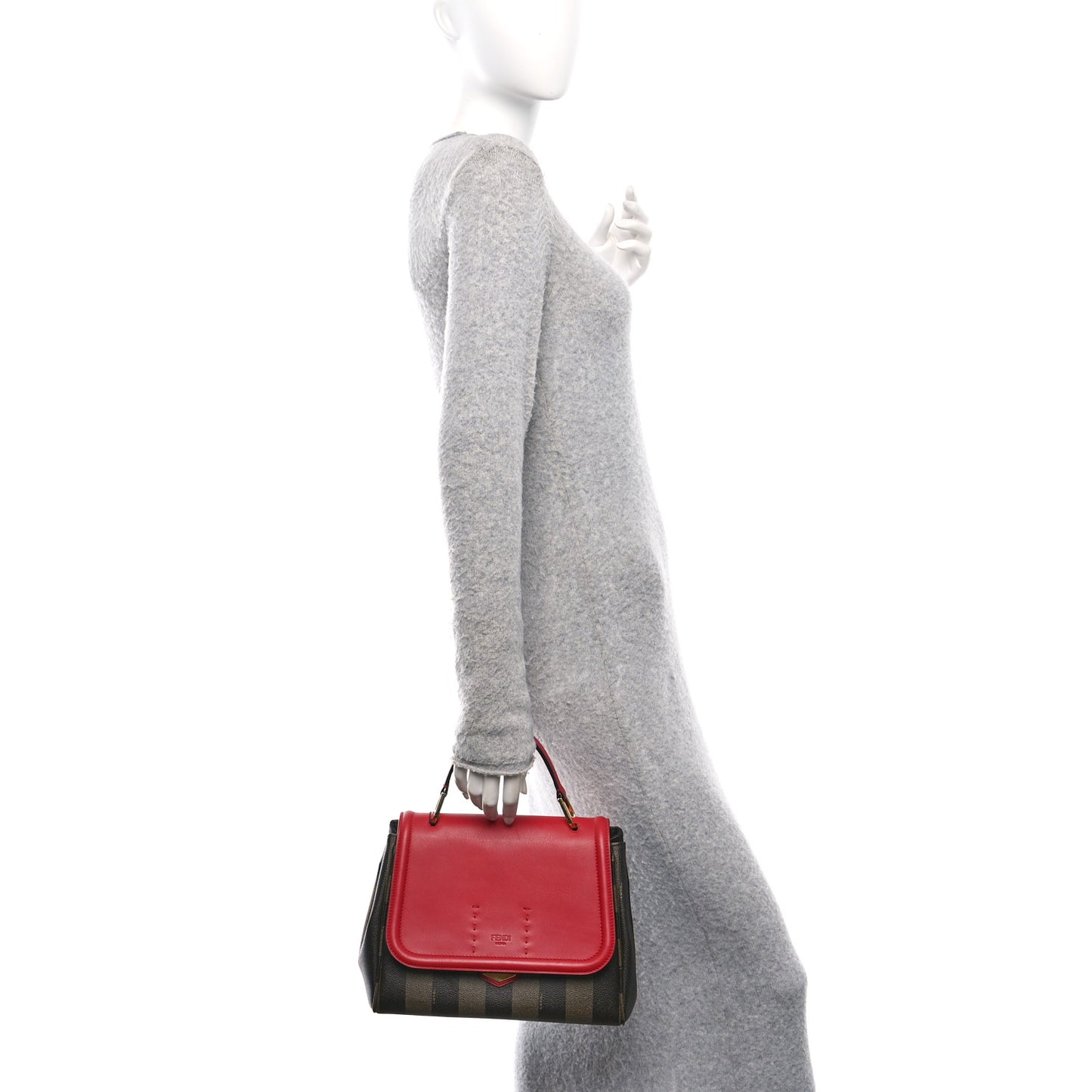Pequin Spalmati Vitello Flamingo Shoulder Bag Tobacco Red