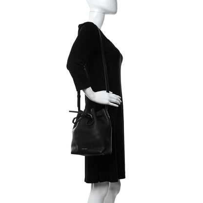 Mansur Gavriel Tumbled Calfskin Mini Bucket Bag Black 2 of 12