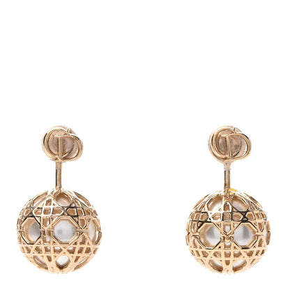 Christian Dior Pearl Secret Cannage Mise En Dior Tribales Earrings Gold 1 of 5
