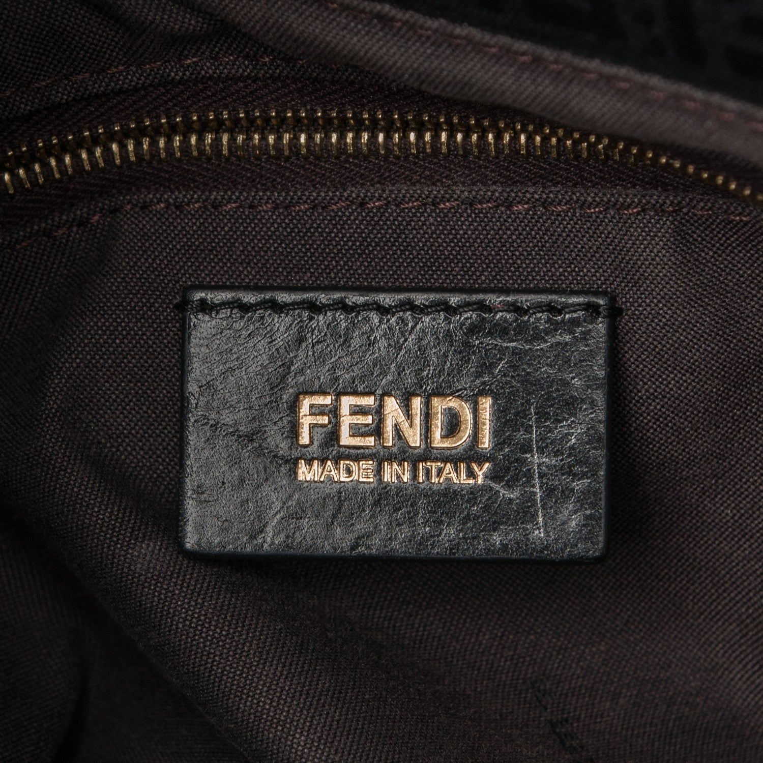 Fendi Zucchino Spalmati Vitello Forever Mama Baguette Black 6 of 7