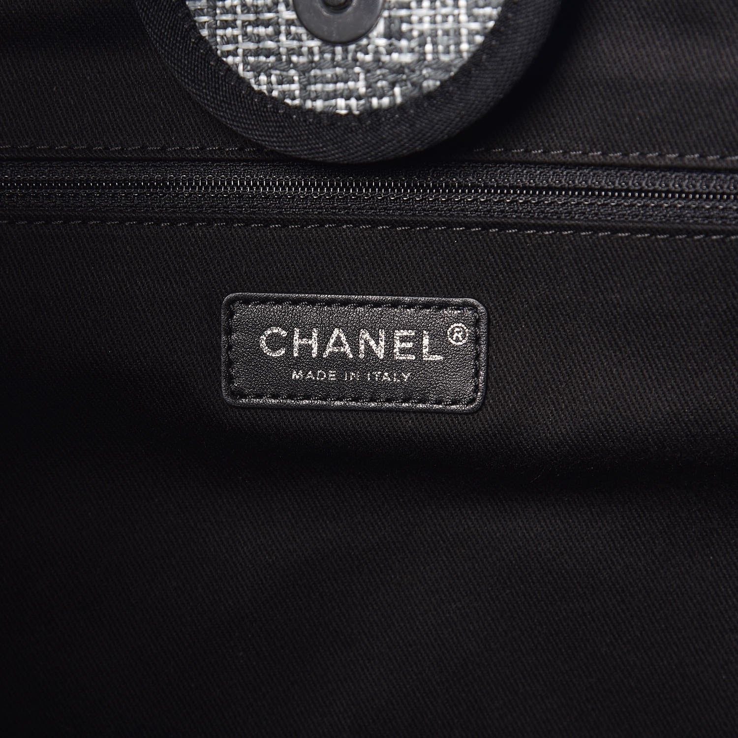 Chanel Canvas Large Deauville Tote Charcoal 7 of 10