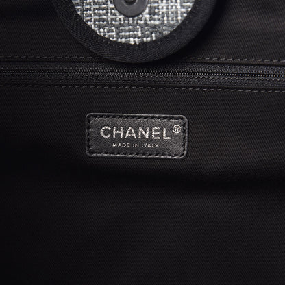 Chanel Canvas Large Deauville Tote Charcoal 7 of 10