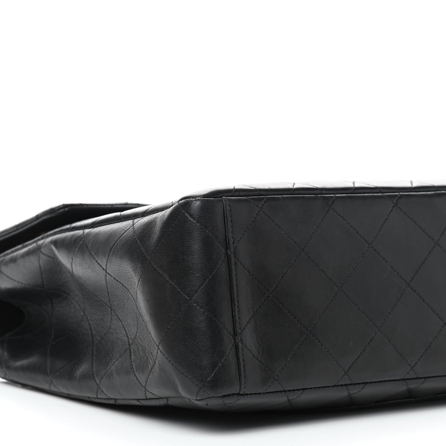 Chanel Lambskin Quilted XL Jumbo Single Flap Black 9 of 10
