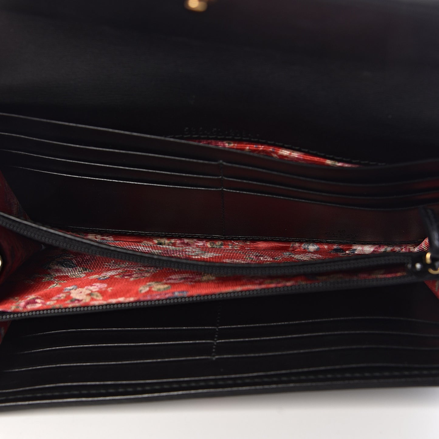 Calfskin Web Trapuntata GG Continental Wallet Black