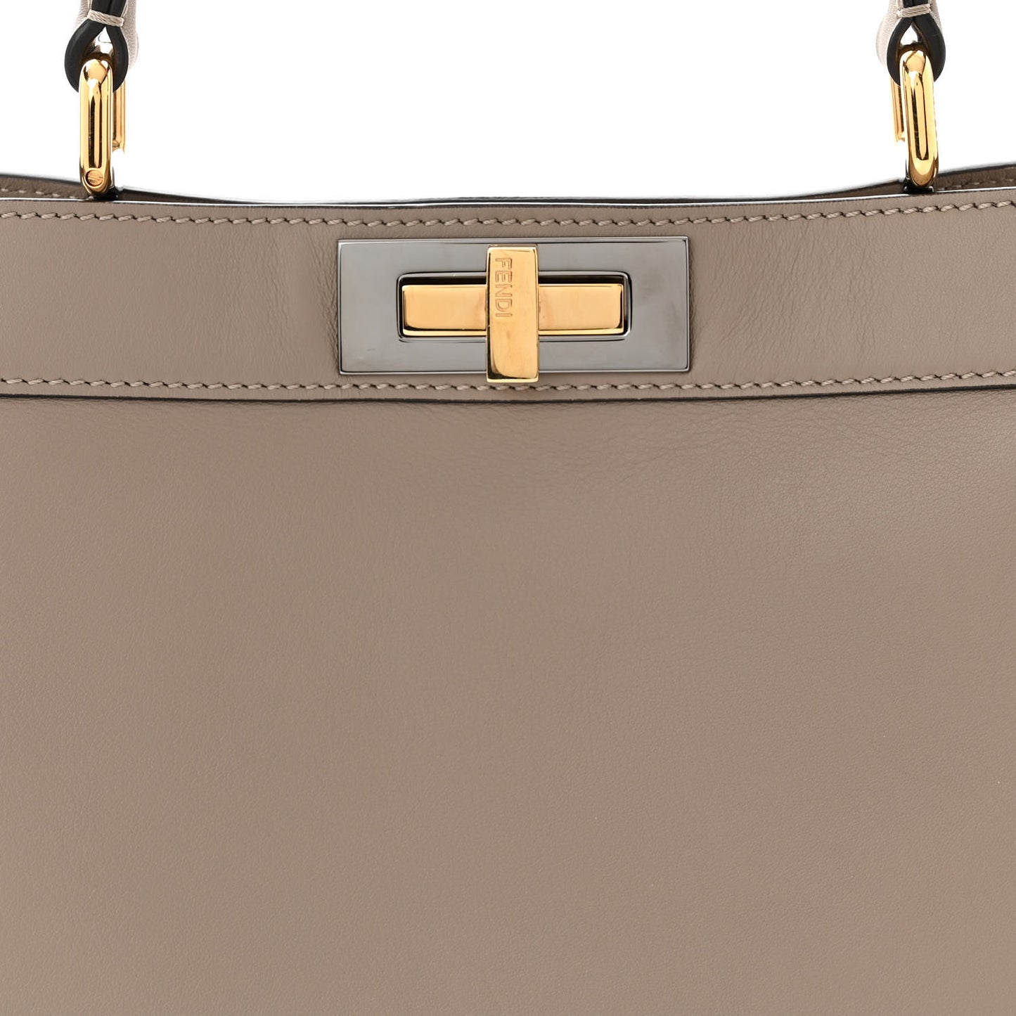 Vitello Seta Chenille FF Medium Peekaboo I SEE U Satchel Tortora Nuvola