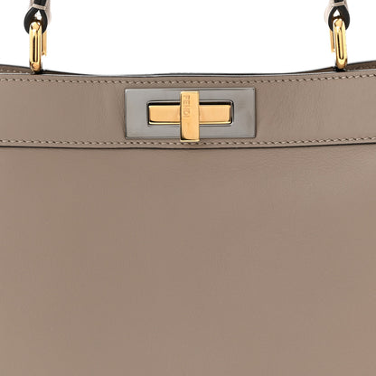 Fendi Vitello Seta Chenille FF Medium Peekaboo I SEE U Satchel Tortora Nuvola 10 of 14