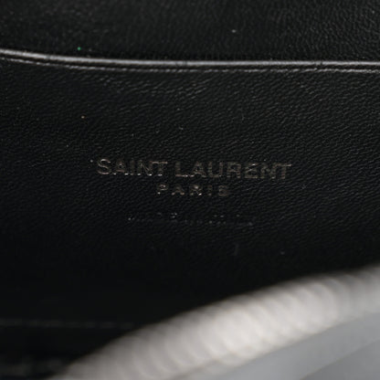 Saint Laurent Grain De Poudre Matelasse Monochrome Monogram Mini Lou Camera Bag Black 7 of 10