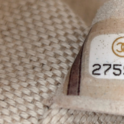 Chanel Cotton Raffia Lambskin Woven Medium Single Flap Beige Beige Black 7 of 10