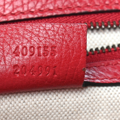 Gucci Calfskin Feline Medium GG Marmont Top Handle Bag Vulcanic Red 7 of 10