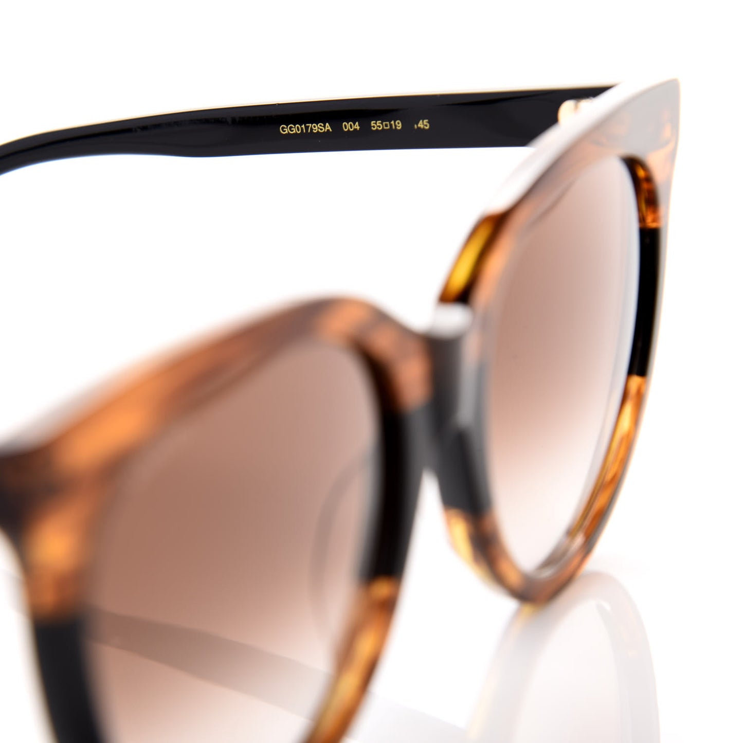 Acetate Cat Eye Sunglasses GG0179SA Havana Black Brown