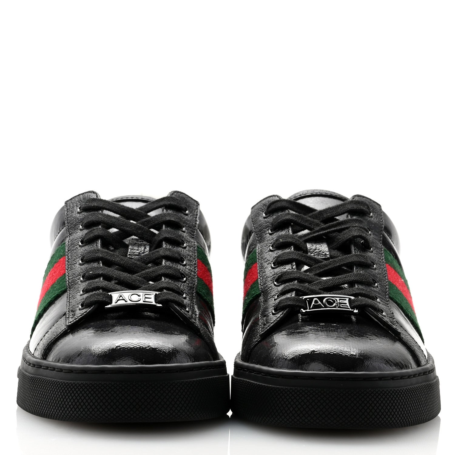 Gucci Crystal GG Monogram Web Womens New Ace Sneakers 36 Black 2 of 10
