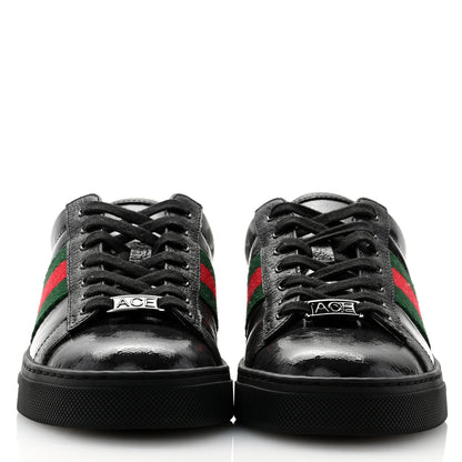 Gucci Crystal GG Monogram Web Womens New Ace Sneakers 36 Black 2 of 10