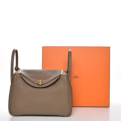 Hermes Taurillon Clemence Lindy 30 Etoupe 8 of 8