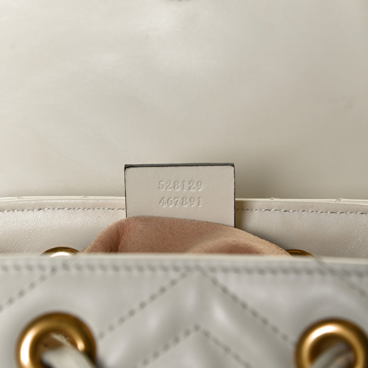 Calfskin Matelasse GG Marmont Flap Backpack White
