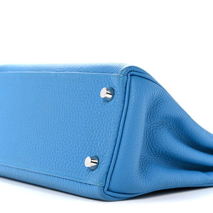 Hermes Togo Kelly Retourne 25 Bleu Frida 10 of 14