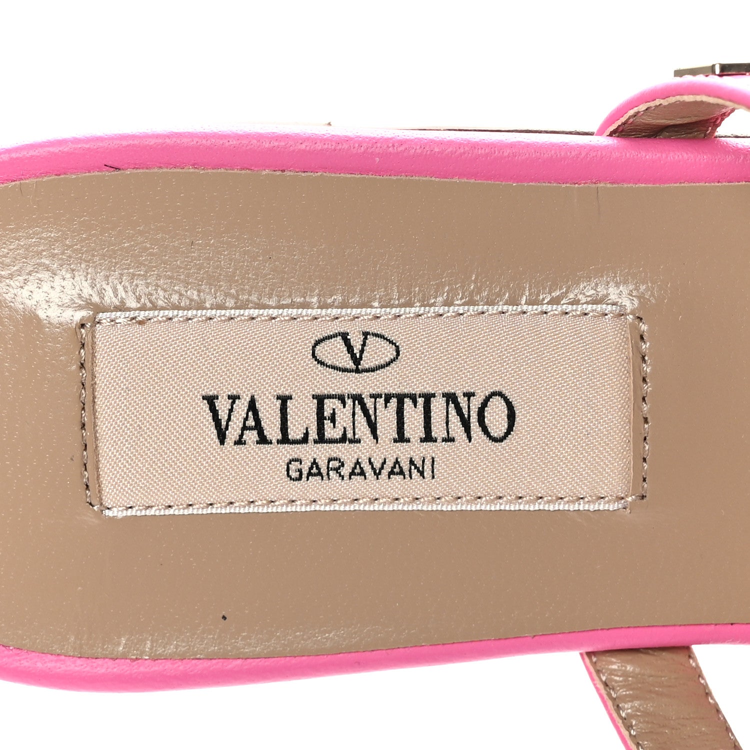 Valentino Garavani Nappa Rockstud Caged Flat Slide Sandals 35 Feminine Pink 7 of 9