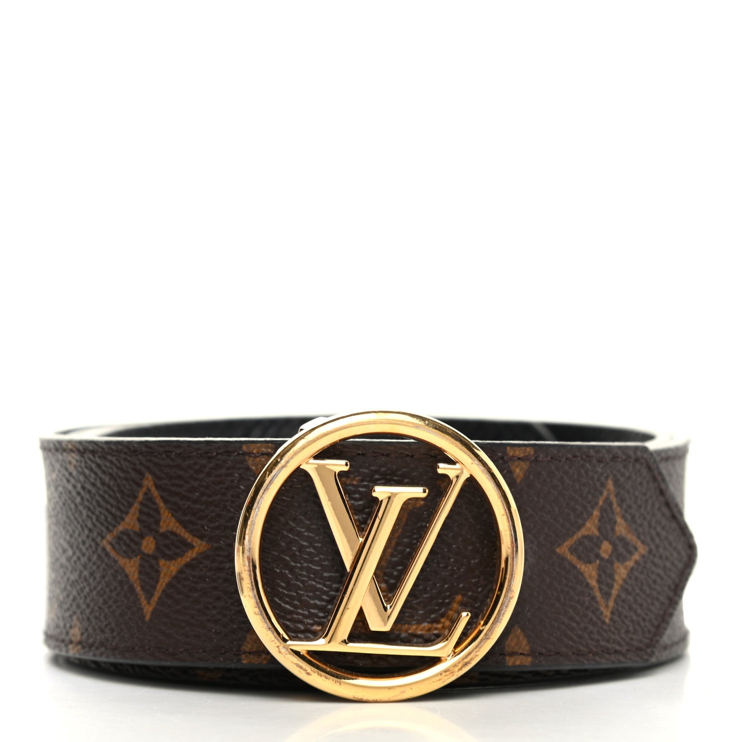 Louis Vuitton Monogram Epi 35mm LV Circle Reversible Belt 75 30 Black 2 of 6