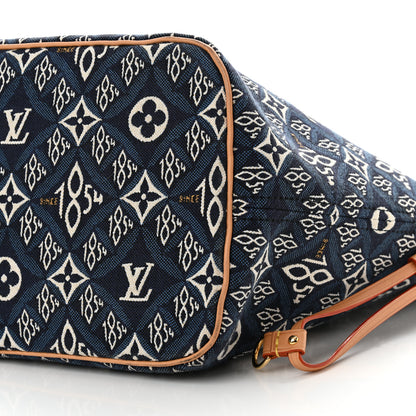 Louis Vuitton Jacquard Since 1854 Neverfull MM Blue 10 of 10