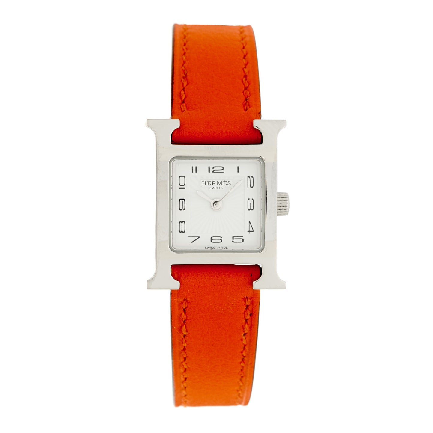 Stainless Steel Swift 17.2mm Heure H Hour Watch Orange