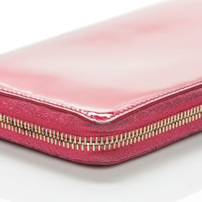 Saint Laurent Patent Belle De Jour Zip Around Wallet Fuchsia 9 of 11