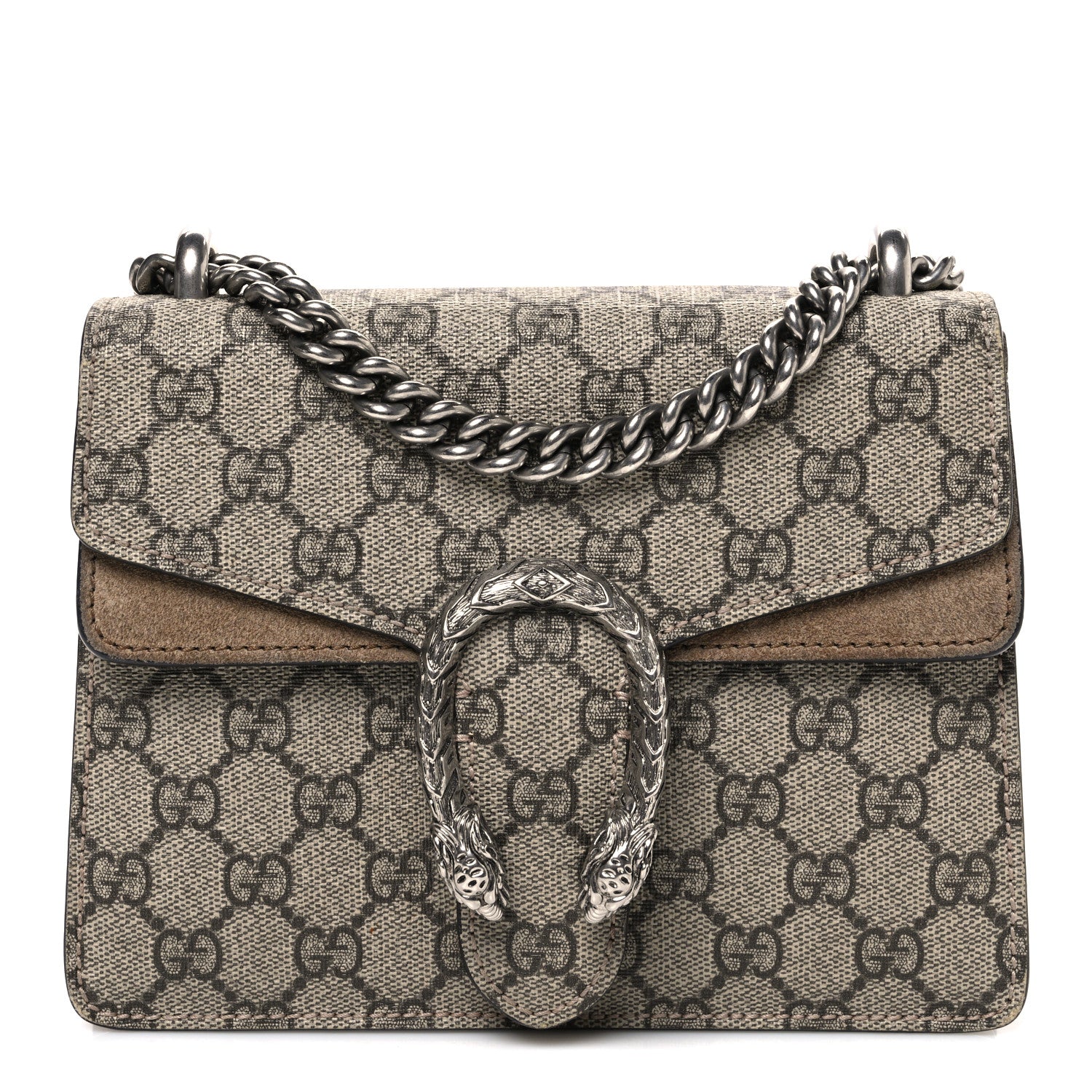 Gucci GG Supreme Monogram Mini Dionysus Shoulder Bag Taupe 1 of 10