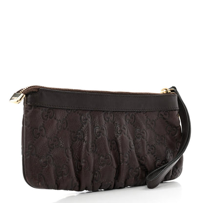 Gucci Guccissima Signature New Britt Wristlet Chocolate 3 of 10
