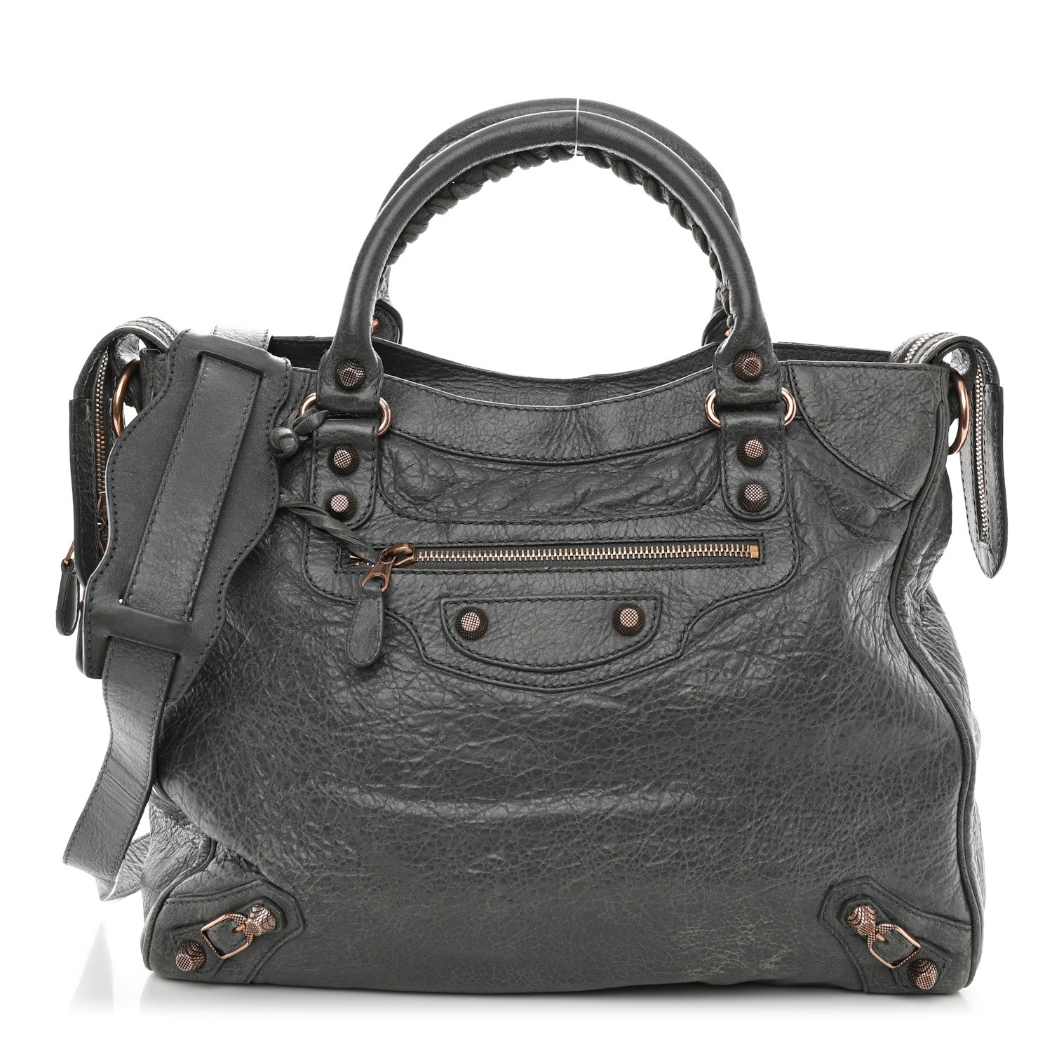 Balenciaga Agneau Giant 12 Rose Gold Hardware Velo Gris Fossile Anthracite 1 of 13
