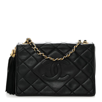 Chanel Lambskin Quilted Tassel Camera Case Black 1 of 11
