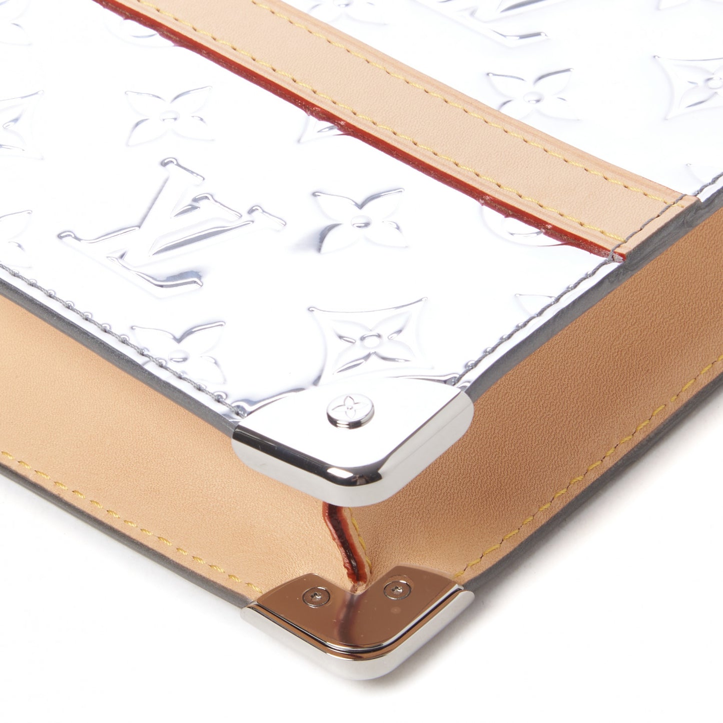 Monogram Mirror Trunk Pouch Silver