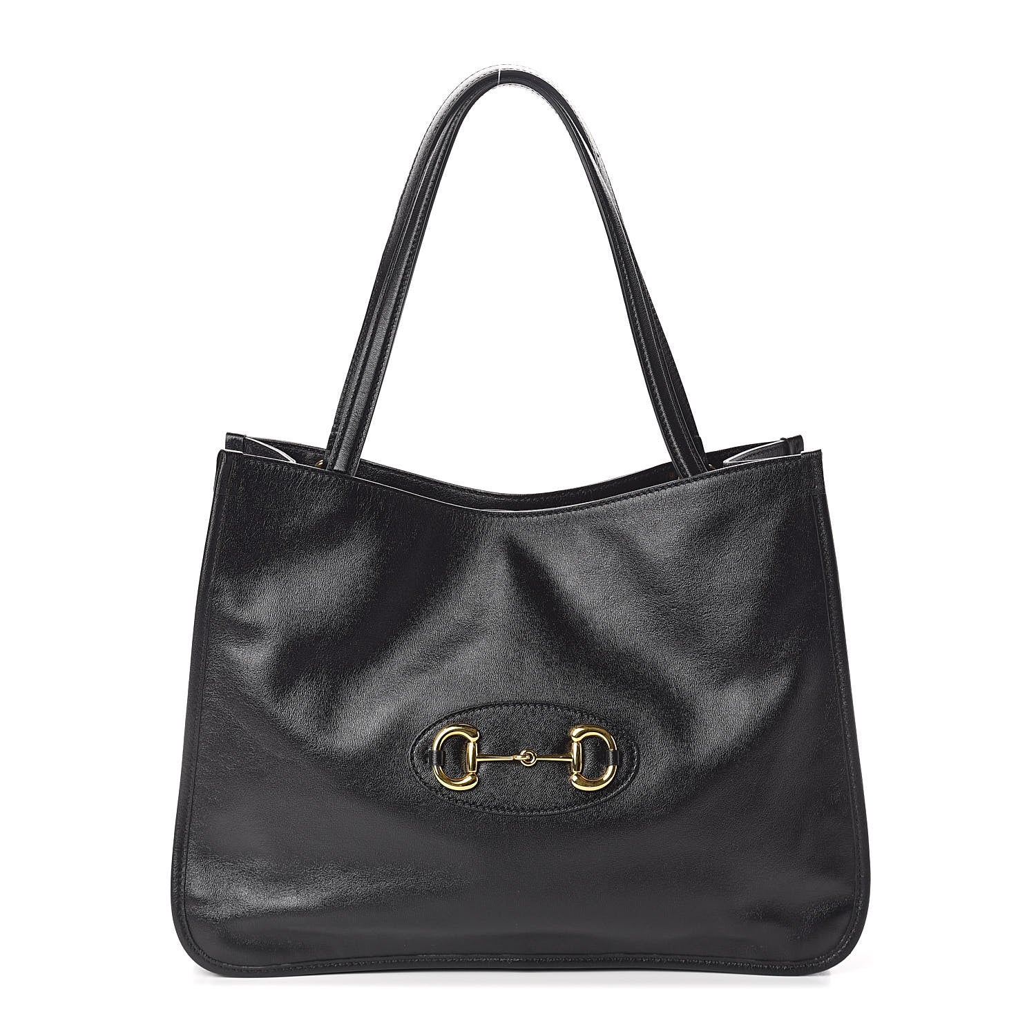 Gucci New Sakai Calfskin Lux Horsebit 1955 Tote Bag Black 1 of 9