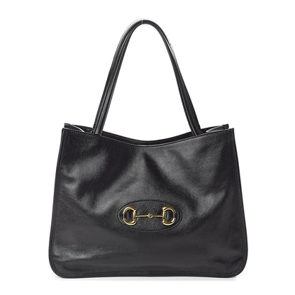 Gucci New Sakai Calfskin Lux Horsebit 1955 Tote Bag Black 1 of 9