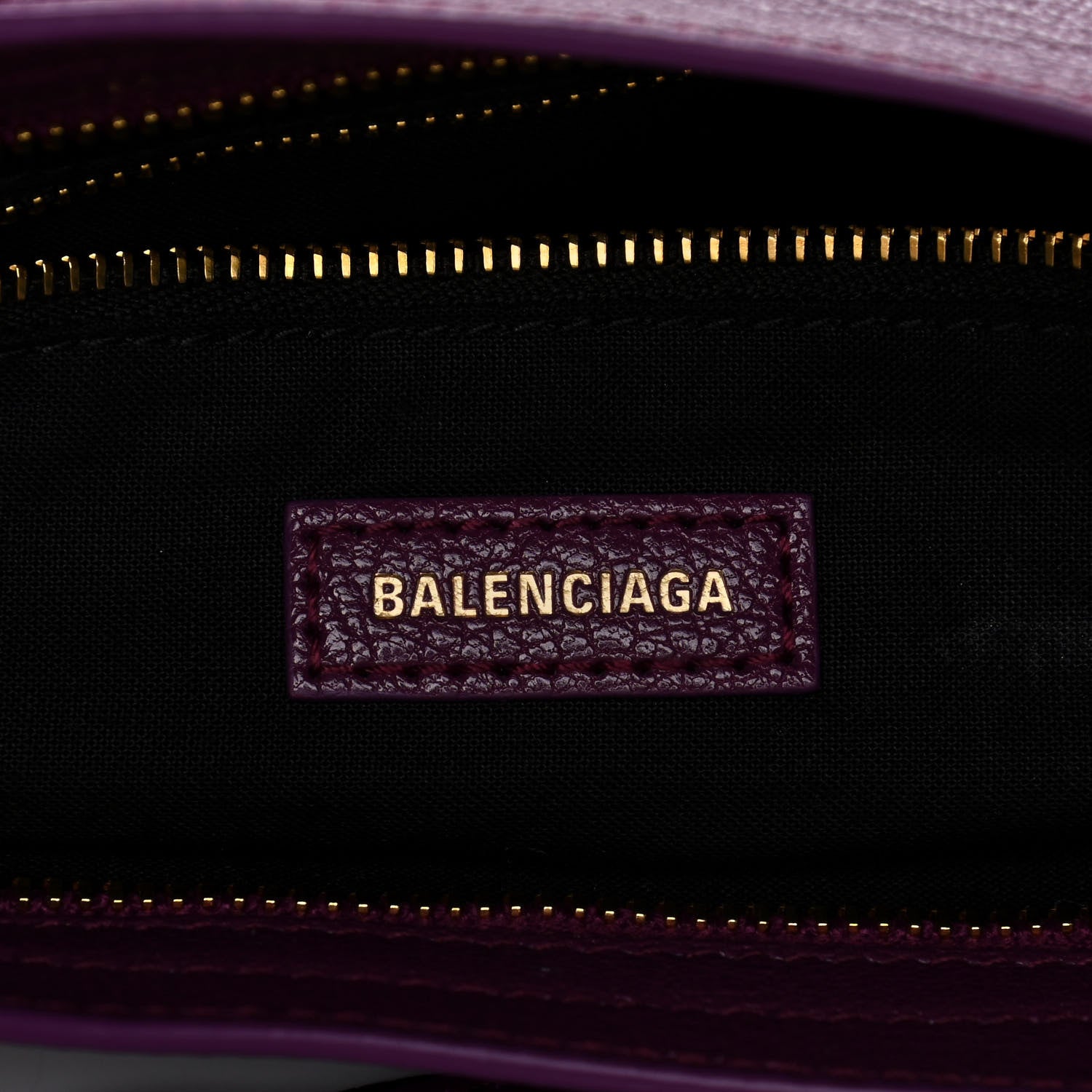 Balenciaga Chevre Gold Metallic Edge Hardware City Violet Prune 7 of 9