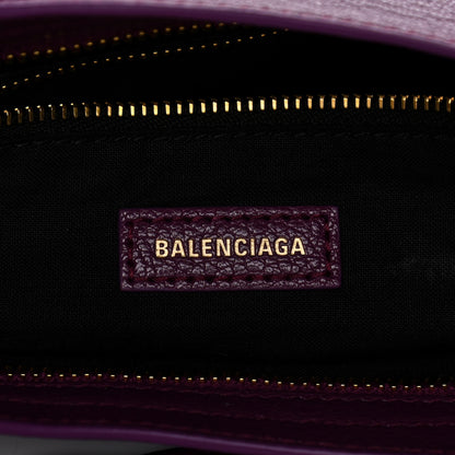 Balenciaga Chevre Gold Metallic Edge Hardware City Violet Prune 7 of 9