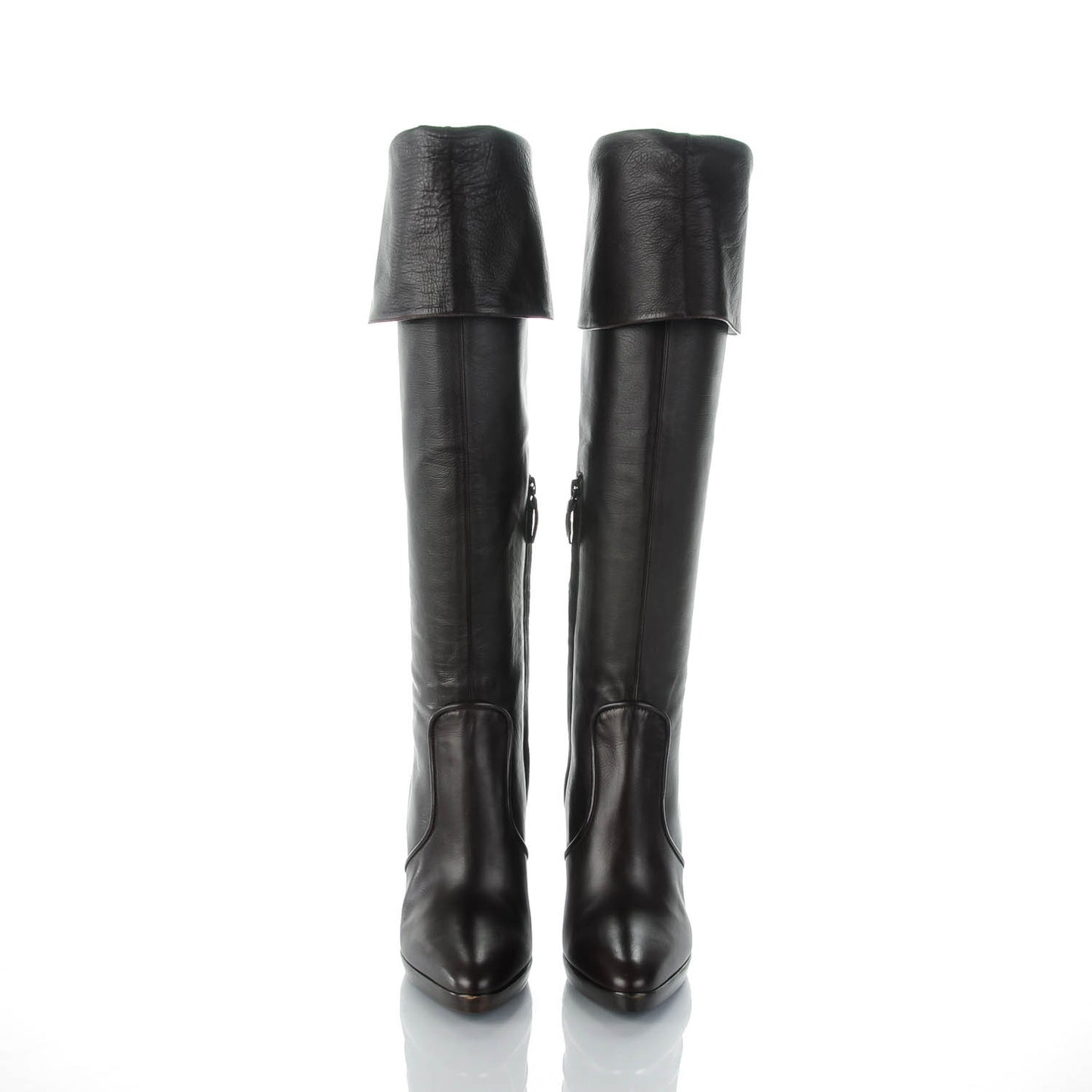 Calfskin High Heel Boots 38 Ebene