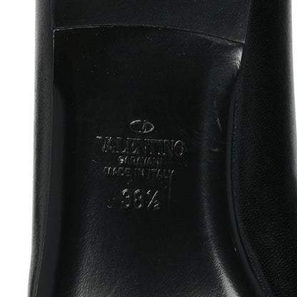 Valentino Garavani Nappa Stud Sign Loafers 38.5 Black 6 of 9