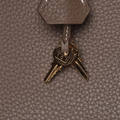 Hermes Taurillon Clemence Birkin 30 Etoupe 20 of 32