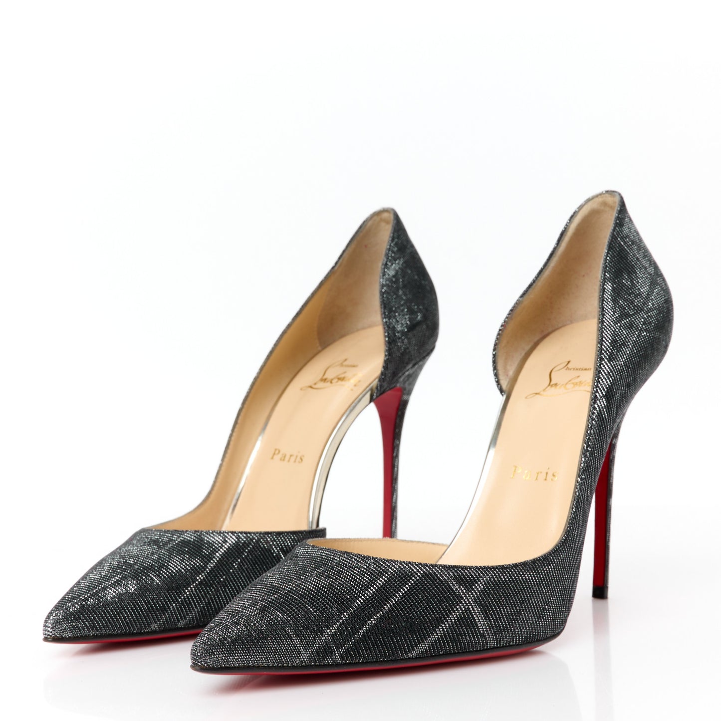Tissu Etincelle Specchio Iriza 100 Pumps 41.5 Black Silver