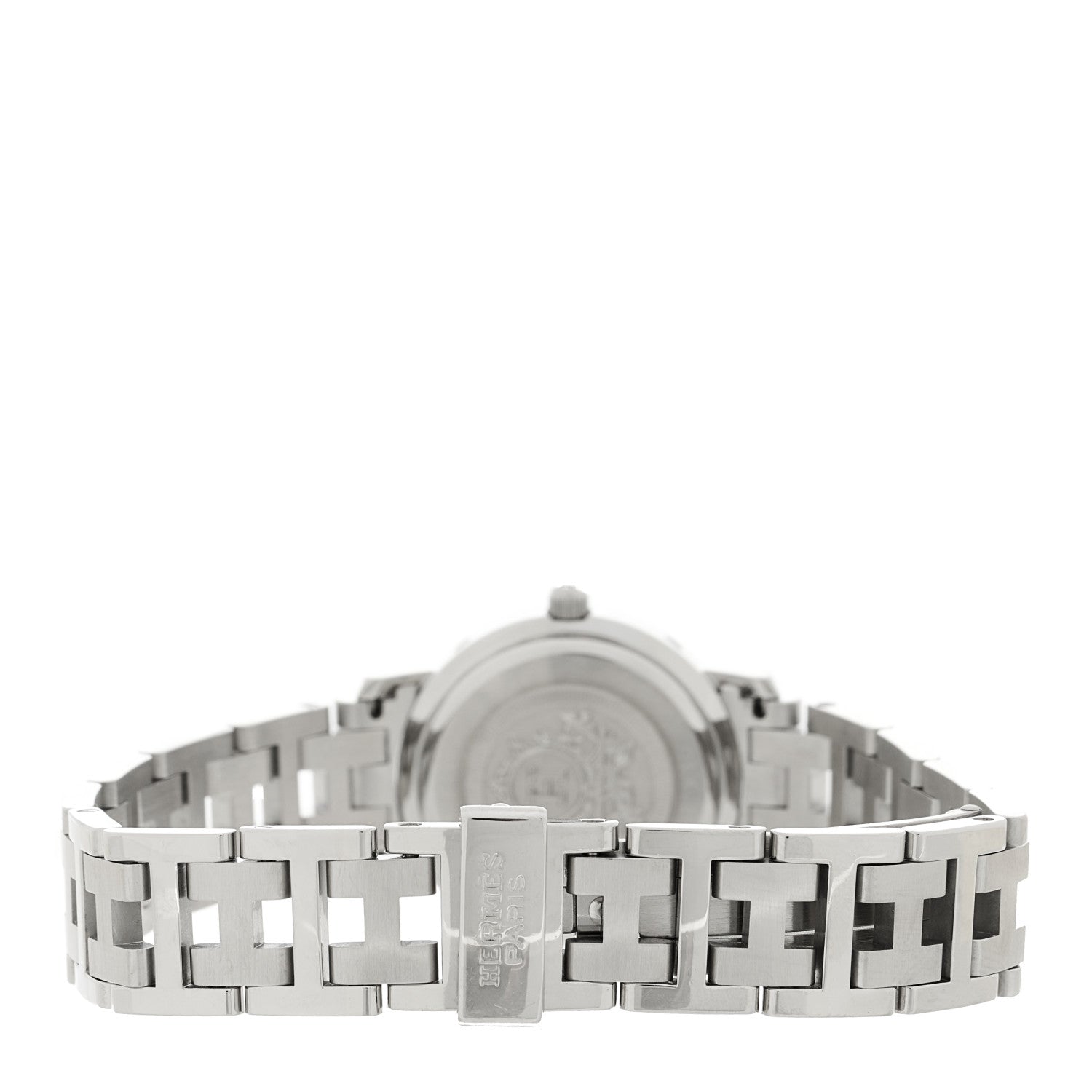 Hermes Stainless Steel 24mm Clipper Quartz Watch Black 3 of 4