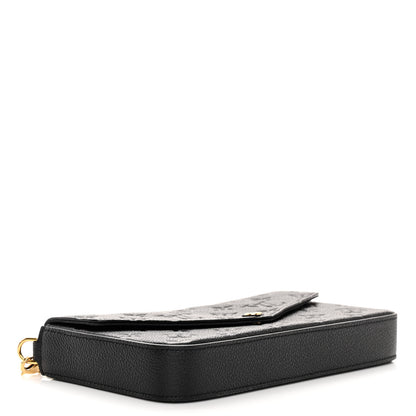Louis Vuitton LOUIS VUITTON Empreinte Pochette Felicie Chain Wallet Black 5 of 10