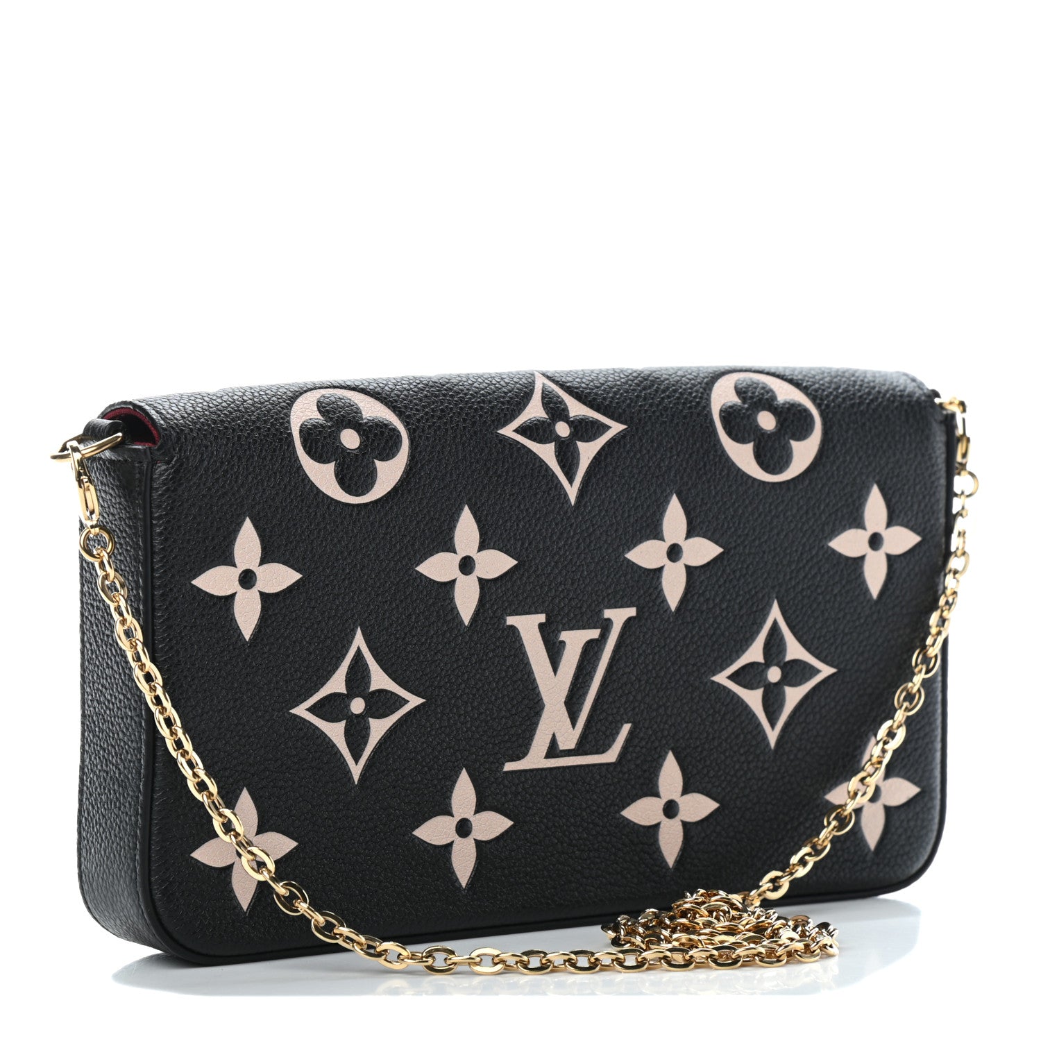 Louis Vuitton Empreinte Monogram Giant Felicie Pochette Black Beige 2 of 5