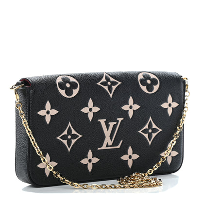 Louis Vuitton Empreinte Monogram Giant Felicie Pochette Black Beige 2 of 5