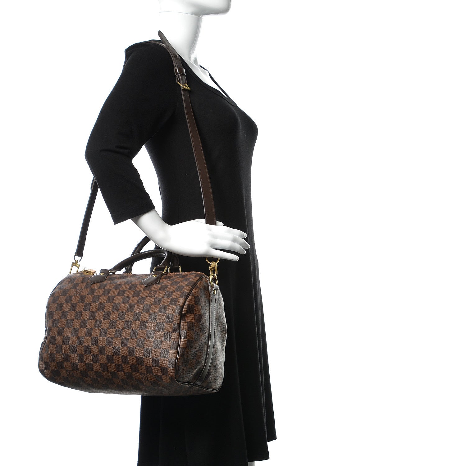 Louis Vuitton Damier Ebene Speedy Bandouliere 30 2 of 15