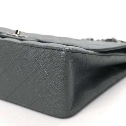Chanel Caviar Quilted Jumbo Single Flap Grey 10 of 11