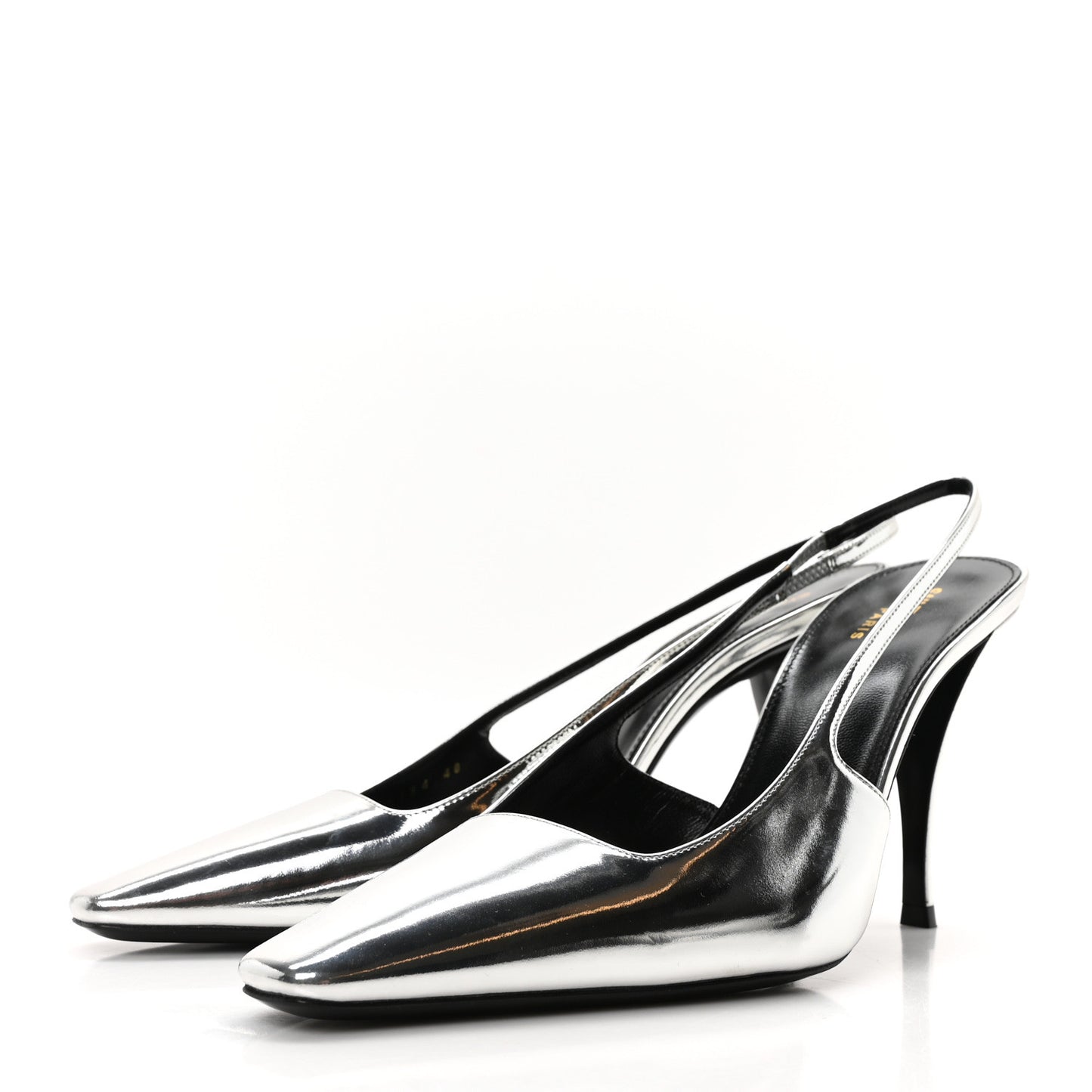 Patent Tom 90 Dream Slingback Pumps 40 Argento