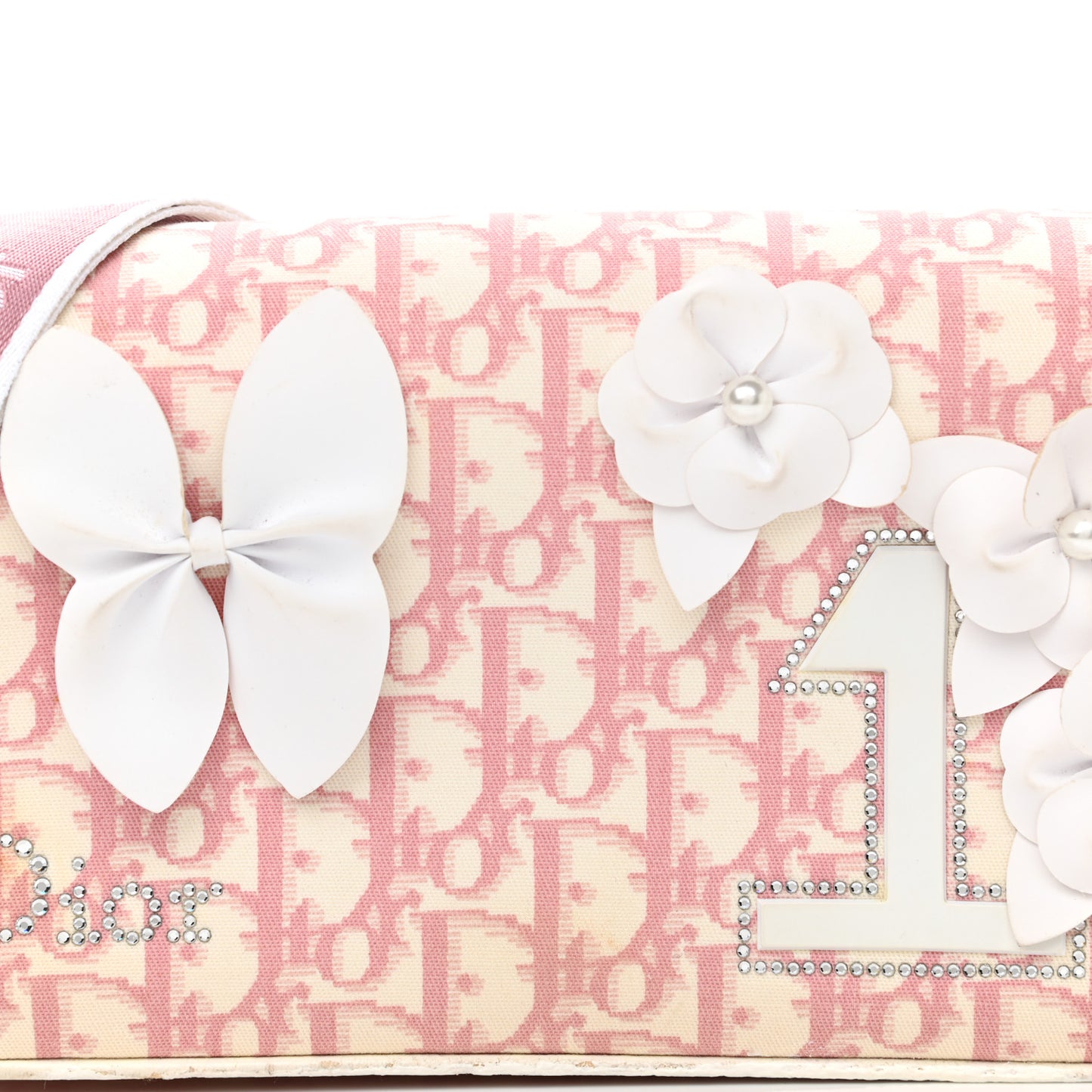 Monogram Girly Flap Reporter Rose Clair